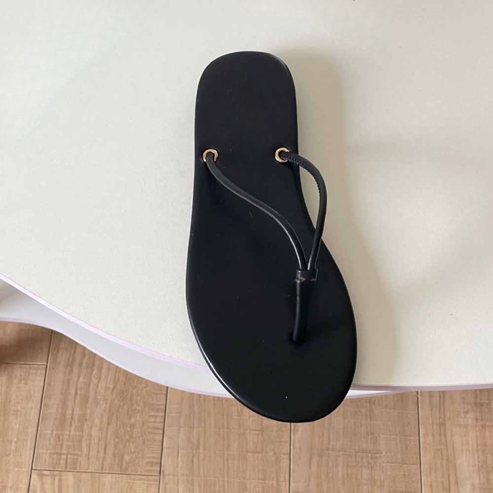 Women's new thin-soled toe slippers have a shoe box