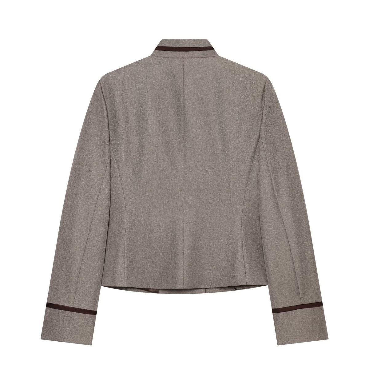 Women's patchwork trimmed short skirt style Blazer Coat