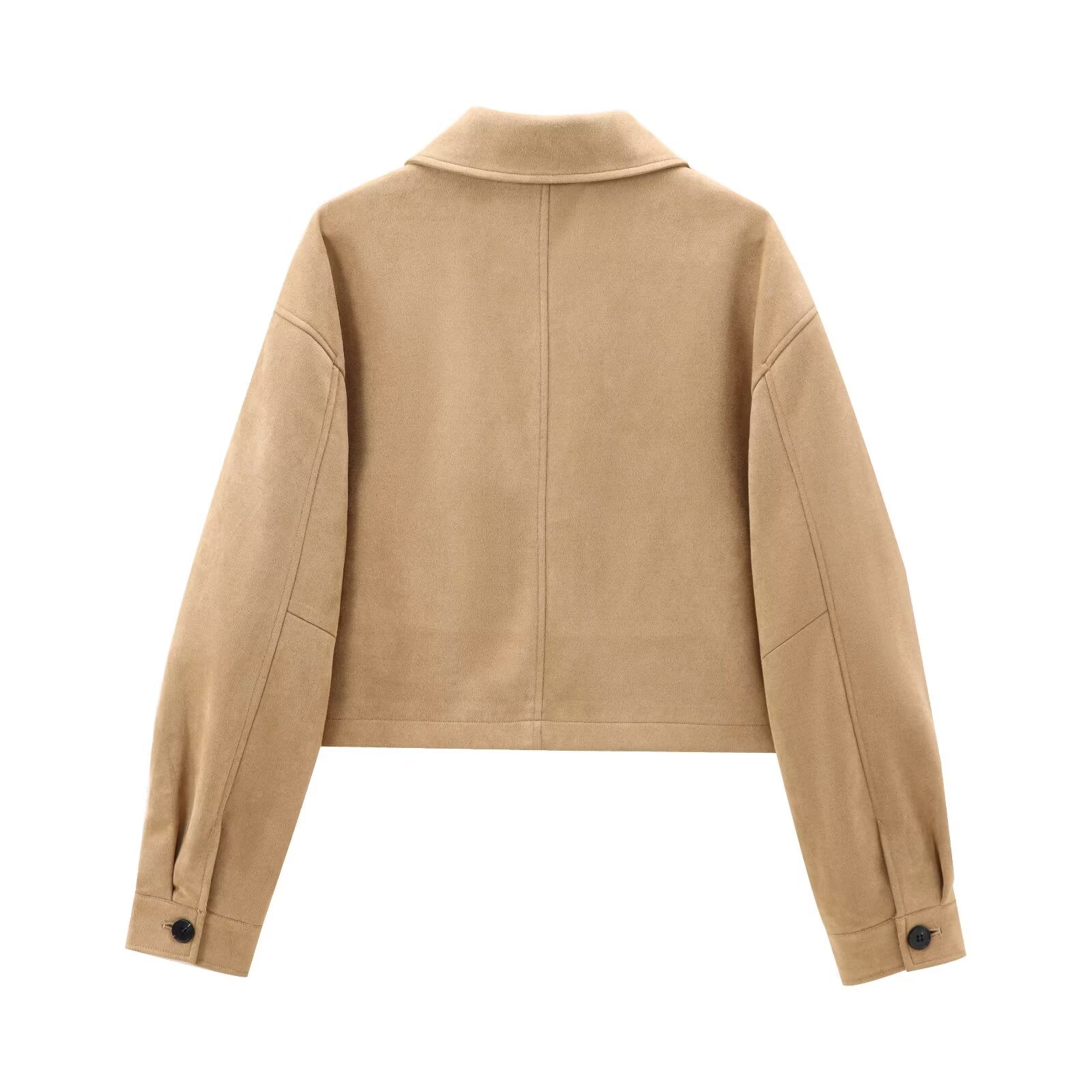 Women's new fashion short single breasted leather jacket Coat