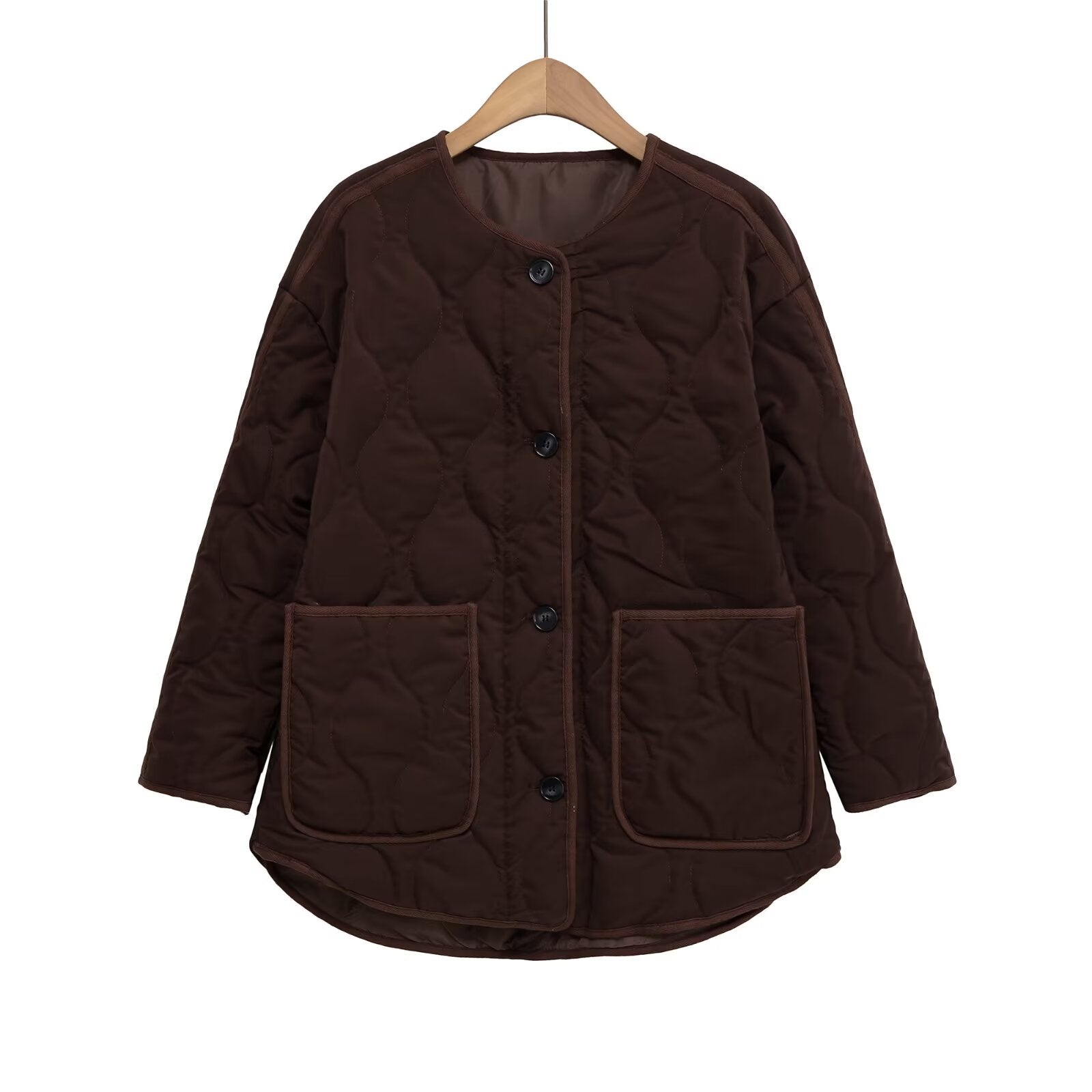 Women's loose satin textured cotton jacket Coat