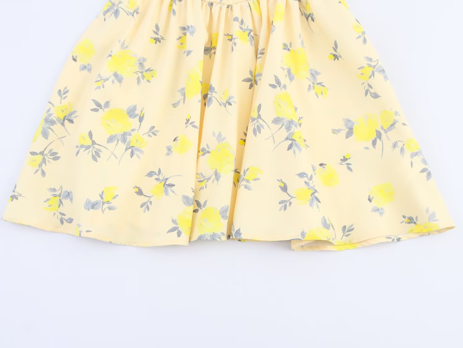 Women's New Fashion Flower Printed Poplin suspender Mini Dress