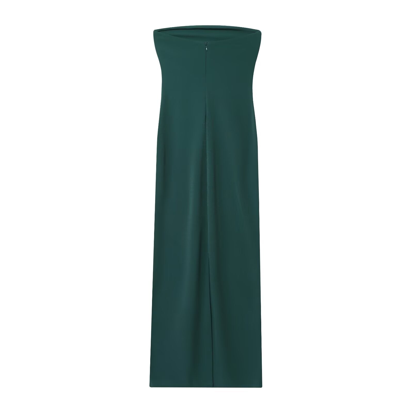Women's new fashion sleeveless tight backless strapless MIDI dress