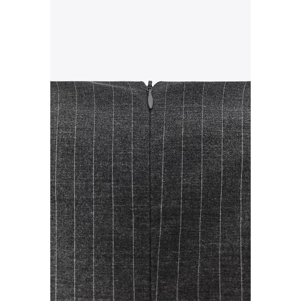 Women's with shoulder pads sleeveless striped mini dress