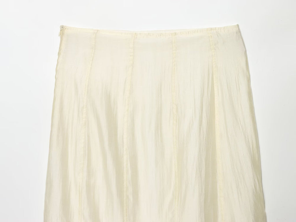2026 Women's casual patchwork MIDI skirt