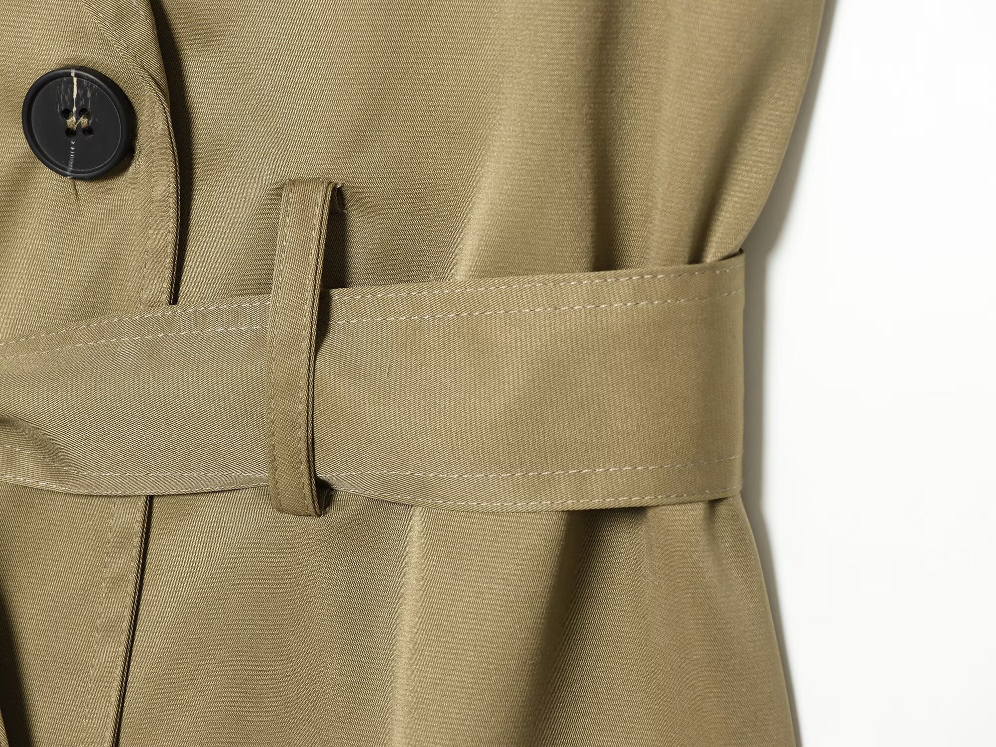 Women's with belt casual double breasted vest
