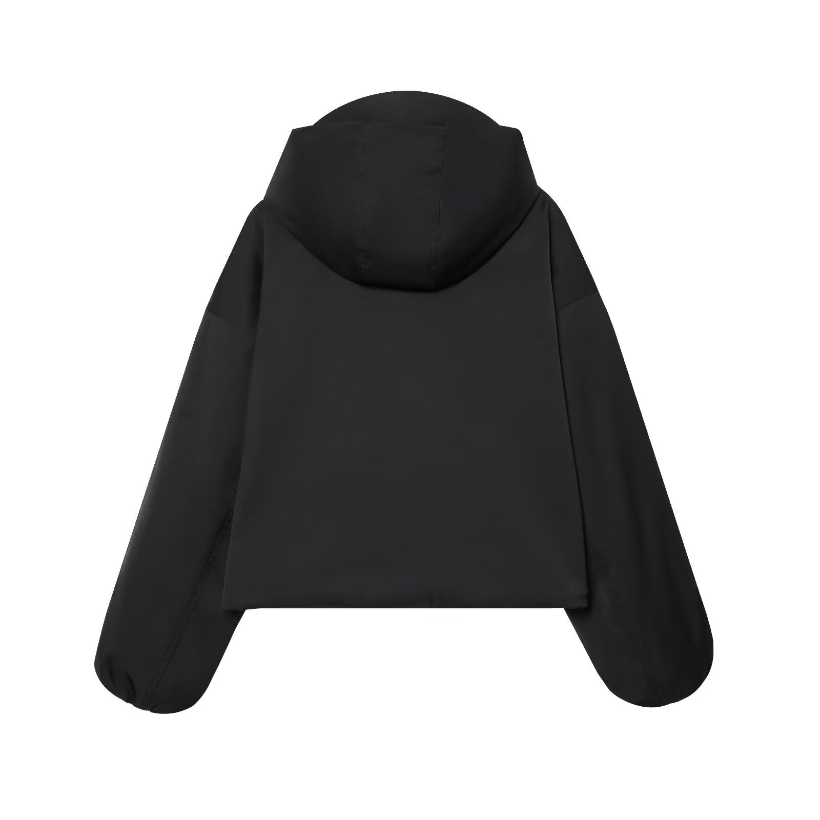 Women's new fashion black hooded waterproof windproof jacket Coat