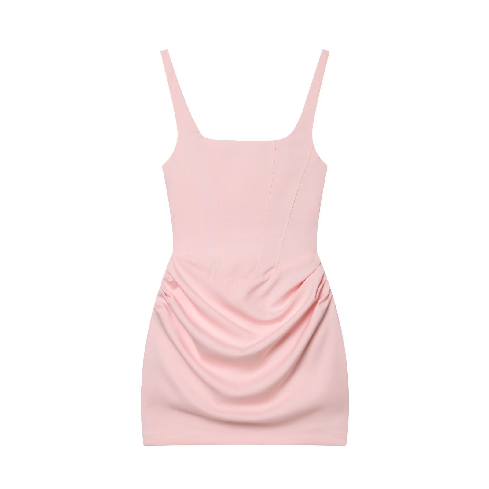Women's sexy sleeveless hip hugging tied dress