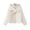 Women's winter New detachable scarf design stand collar cotton Coat