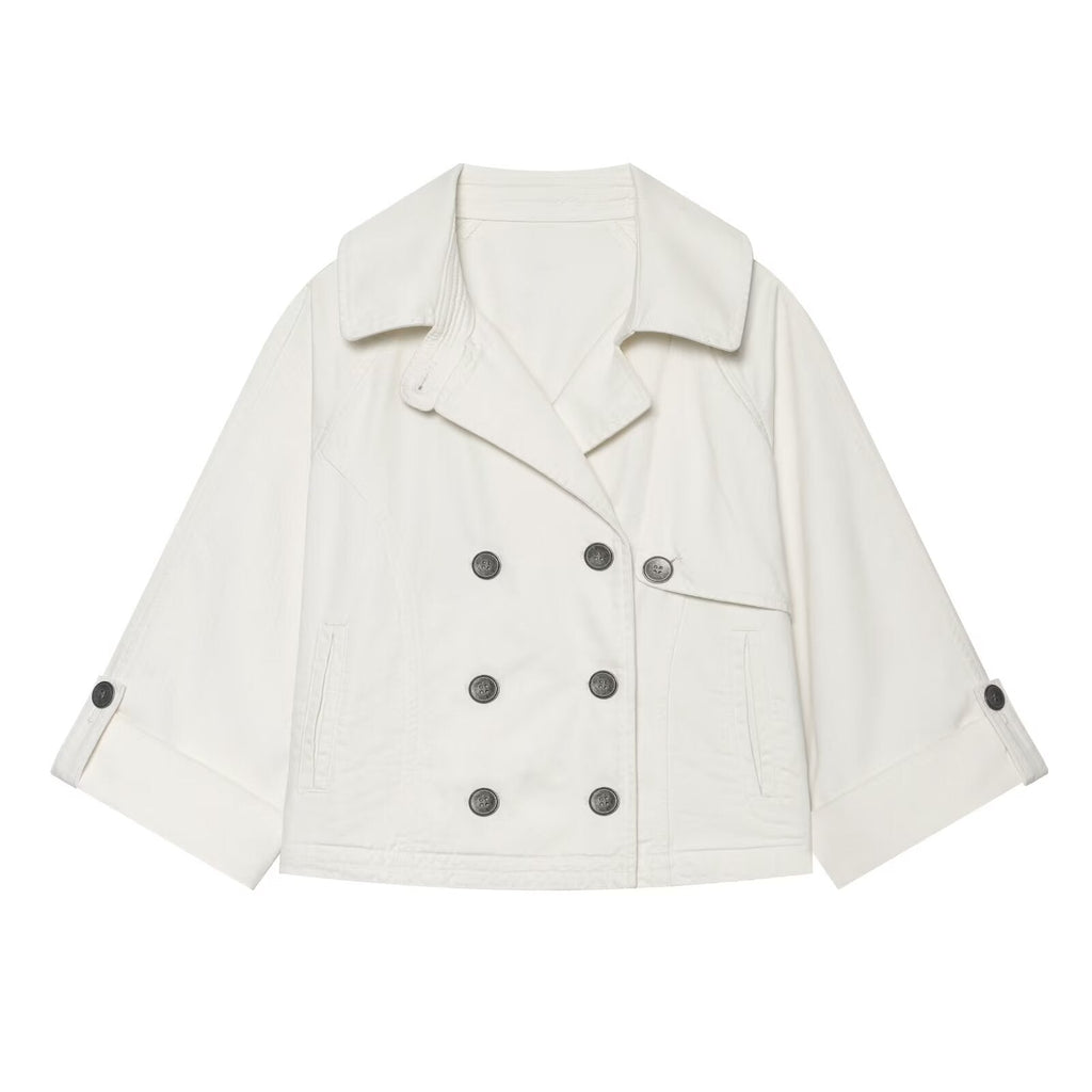 Women's breasted decorative short lapel Coat