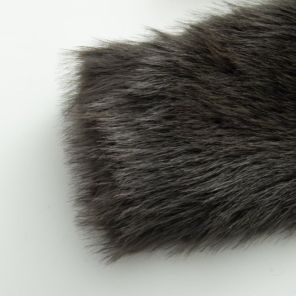 Women's short faux fur effect stand collar Coat