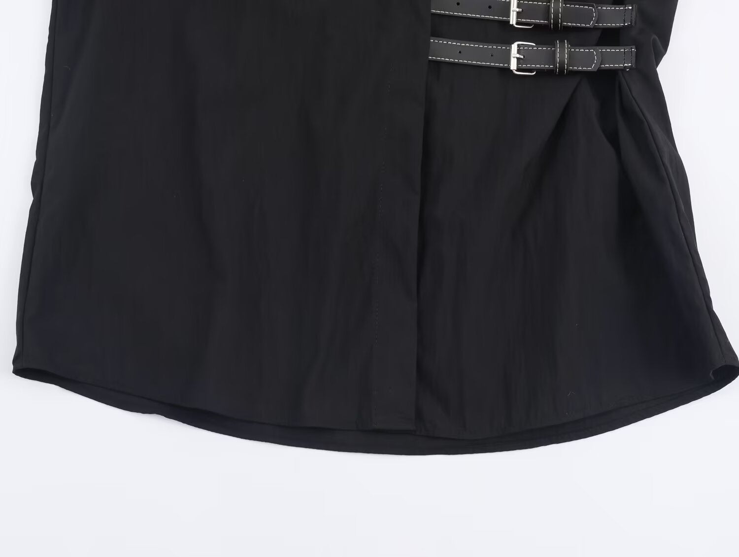 Women's 2025 new belt decoration loose poplin shirt