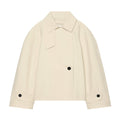Women's loose short windbreaker Coat