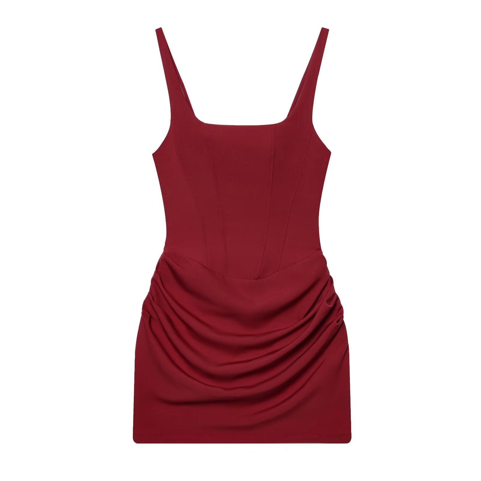 Women's sexy sleeveless hip hugging tied dress