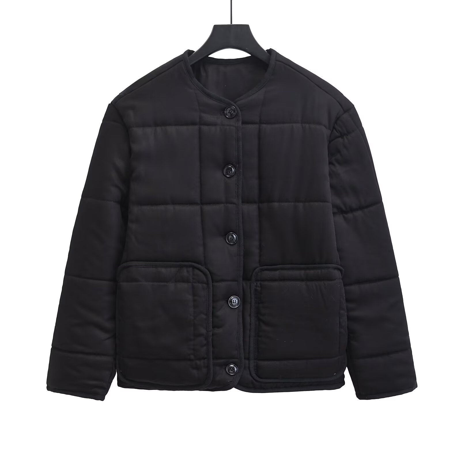 Women's loose new O Neck long sleeved cotton Coat