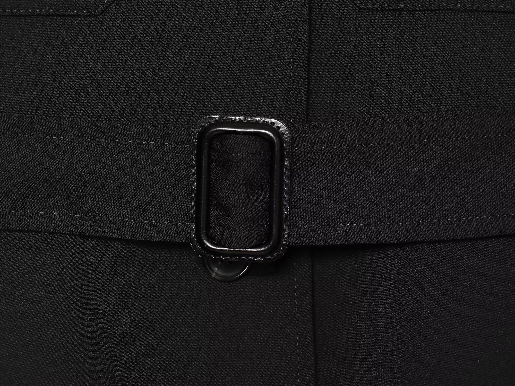 Women's With Belt round neck buckle jacket
