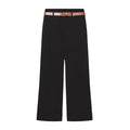 Women's With Belt high waisted straight leg rolled edge pants