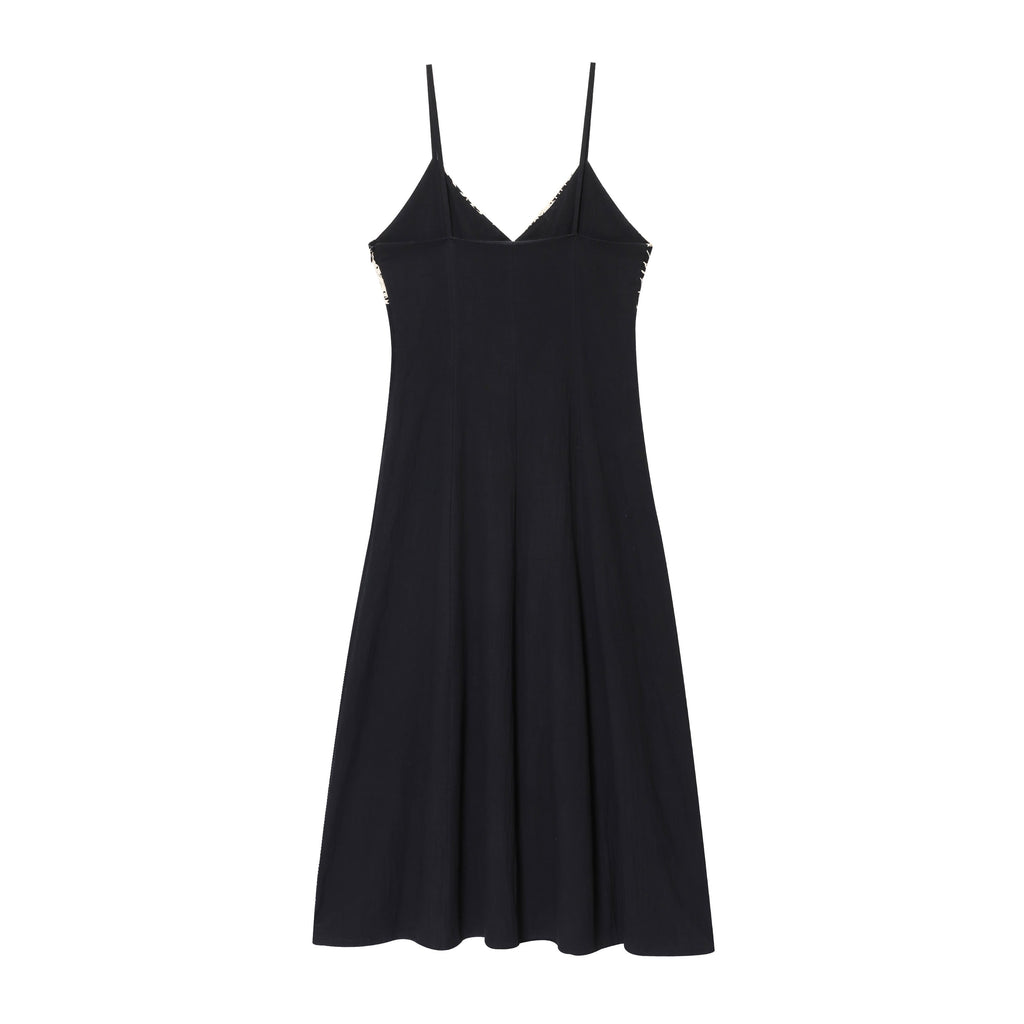 Women's New Fashion Tight Embroidered suspender Midi Dress