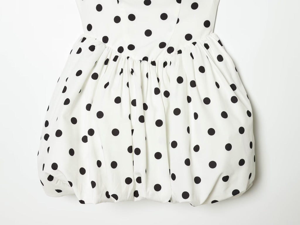 Women's polka dot halter neck mini dress