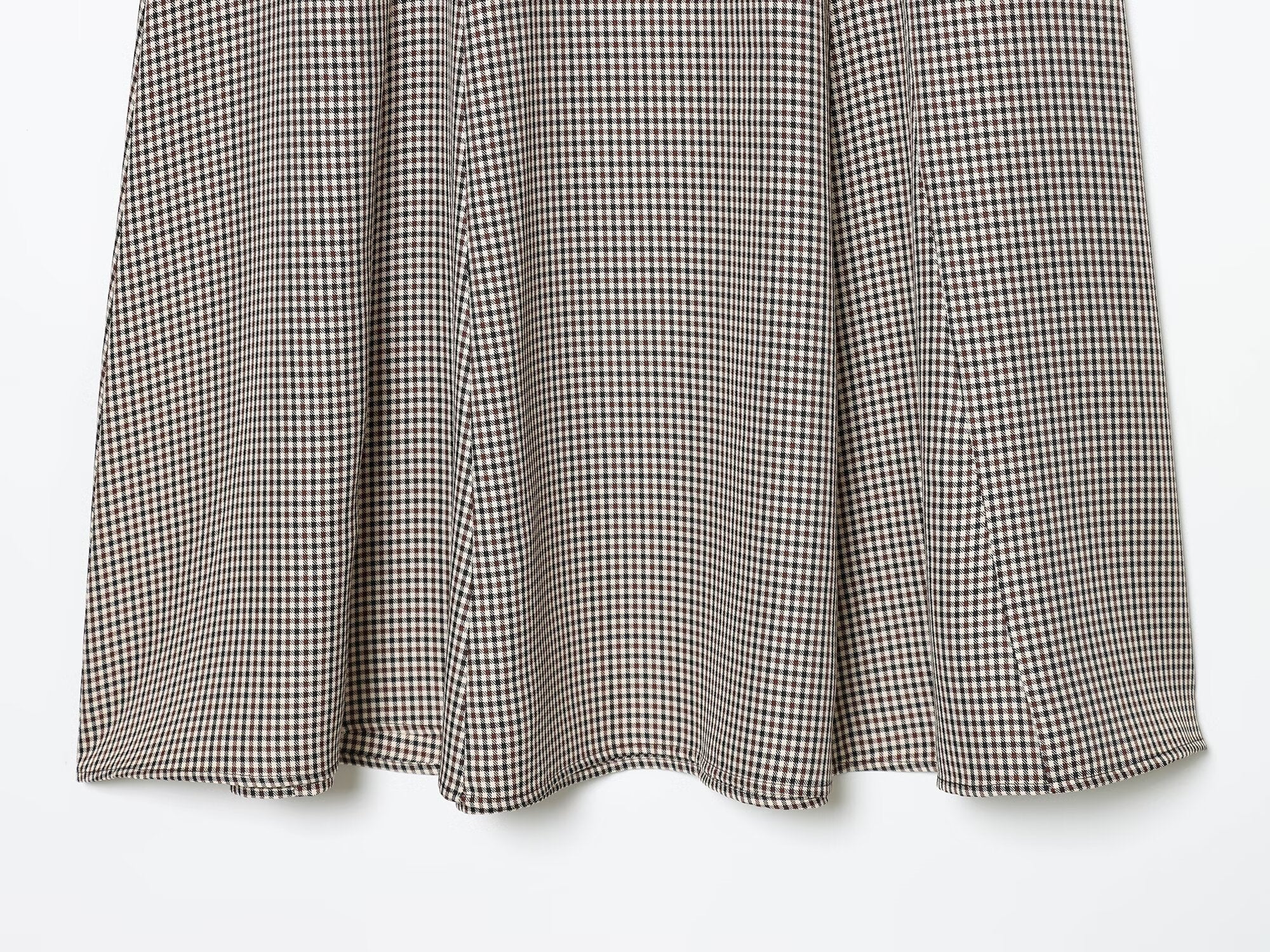 Women's with Belt cape style checkered Midi skirt