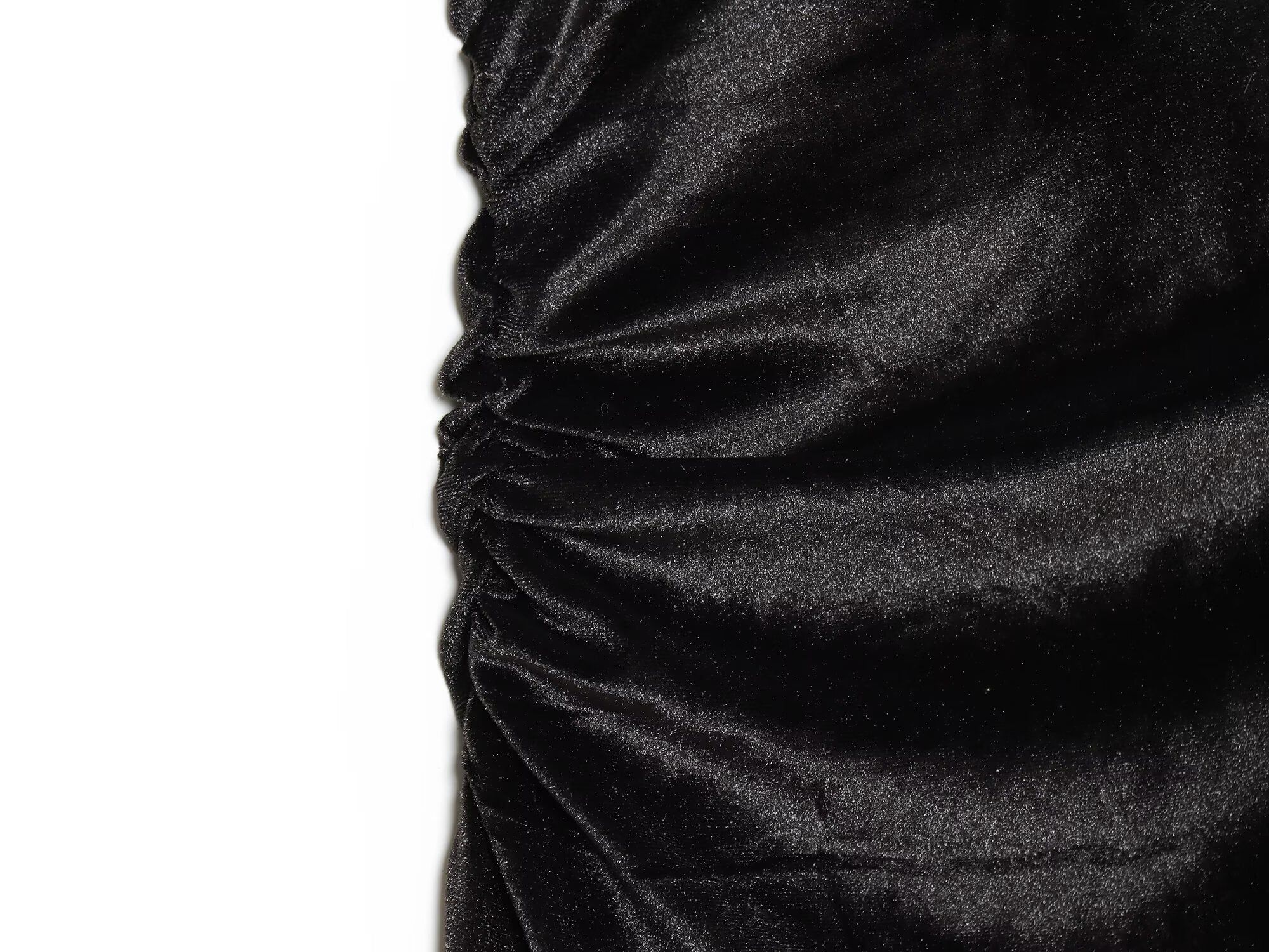 Women's new scarf decoration slim pleated velvet mini dress