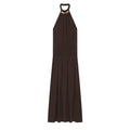 Women's beaded decorative halter neck dress