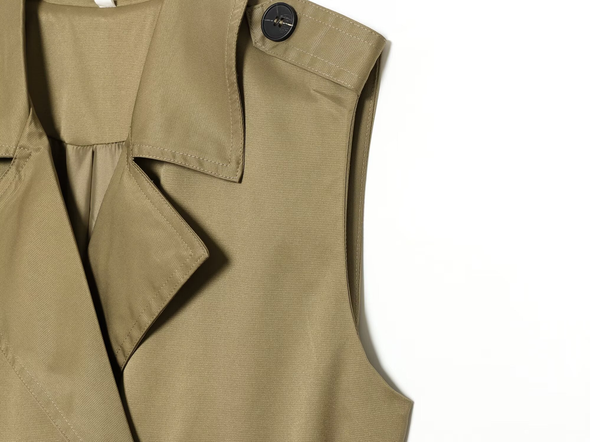 Women's with belt casual double breasted vest
