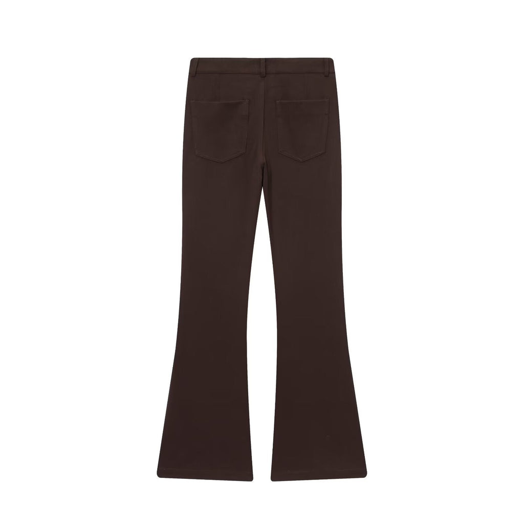 Women's 2 pieces slim single breasted crepe shirt+Pants