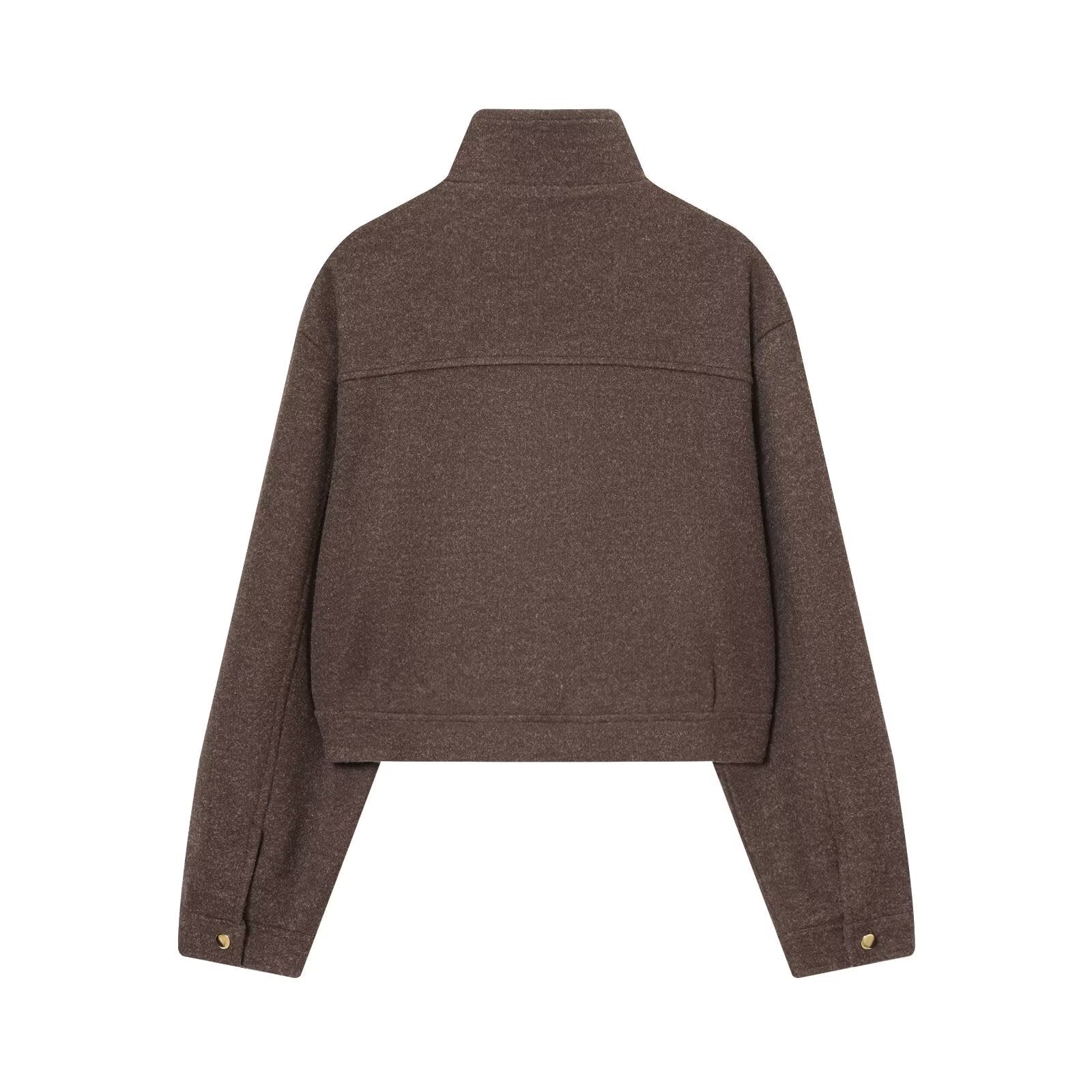 New Women's Casual Stand Collar Long Sleeve Jacket