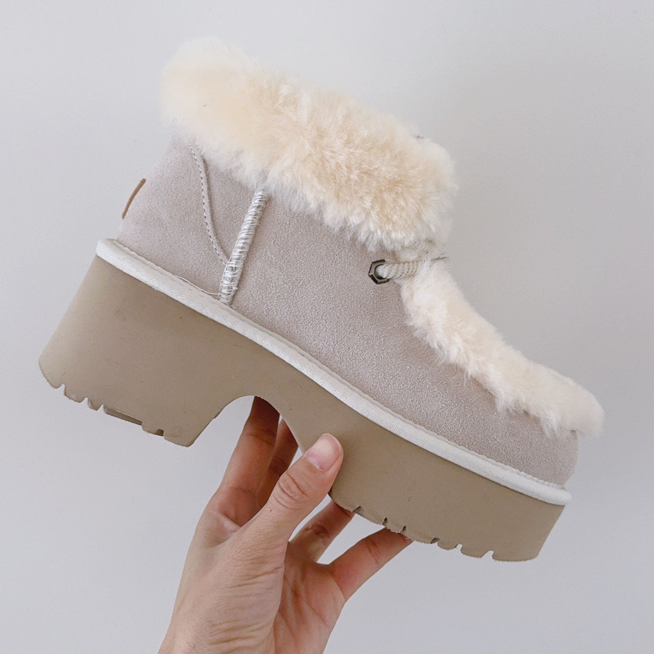 Women's new lace-up platform snow shoes