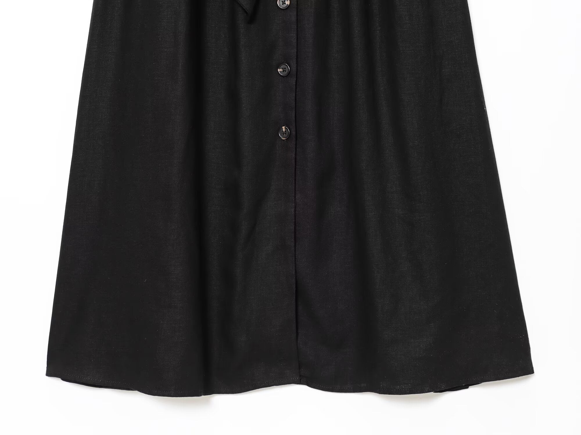 Women's New Fashion With Belt Sleeveless V-neck Linen Blended Midi Dress