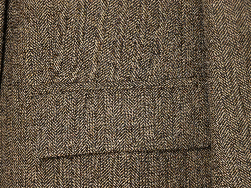 Women's loose stand collar herringbone diagonal Blazer Coat