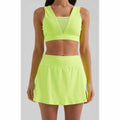 Women's New Joker Sports Suit Yoga Clothing Vest Breathable Exposure-proof High Waist Tennis Yoga Skirt.