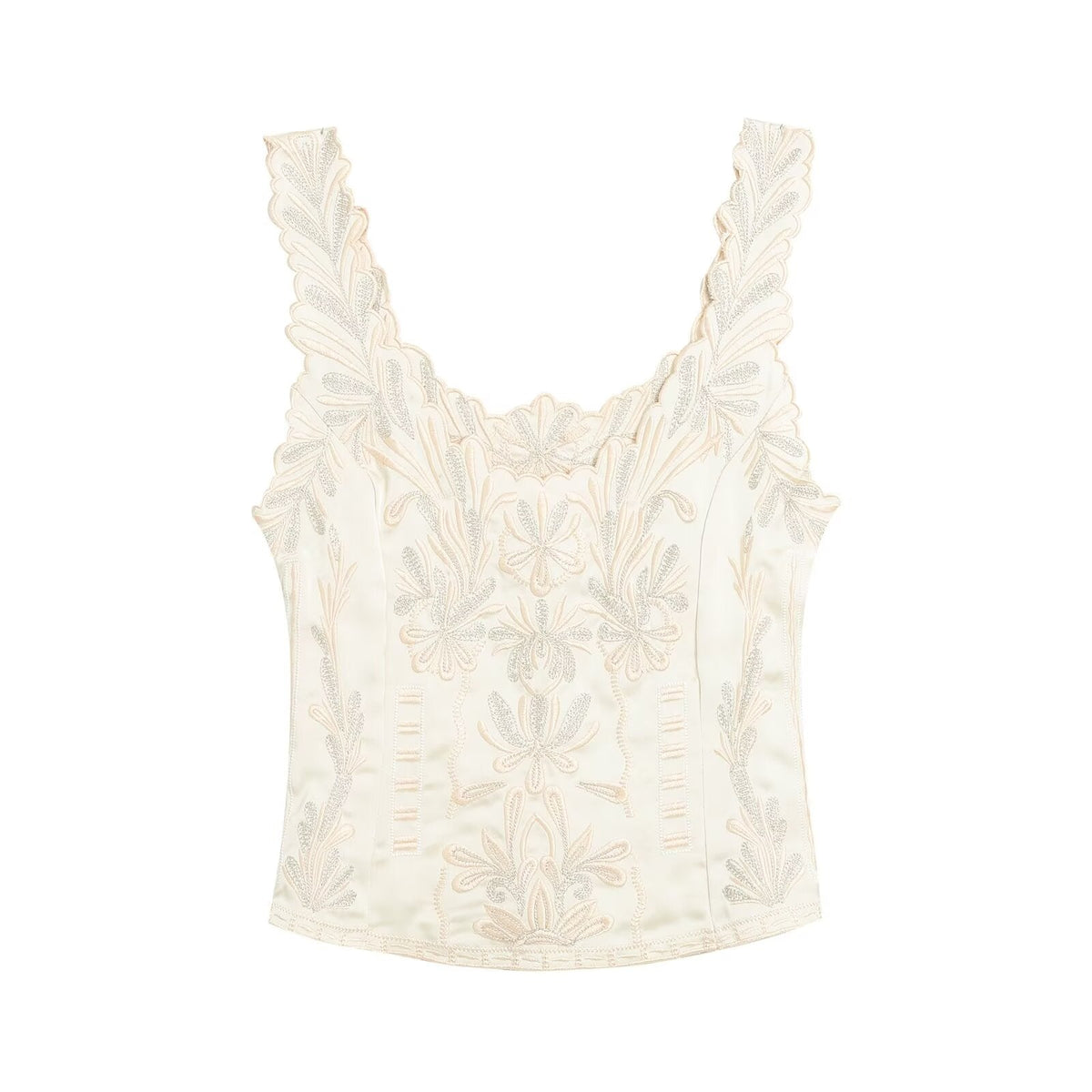 suit Women's 2 pieces embroidered vest style top+Shorts