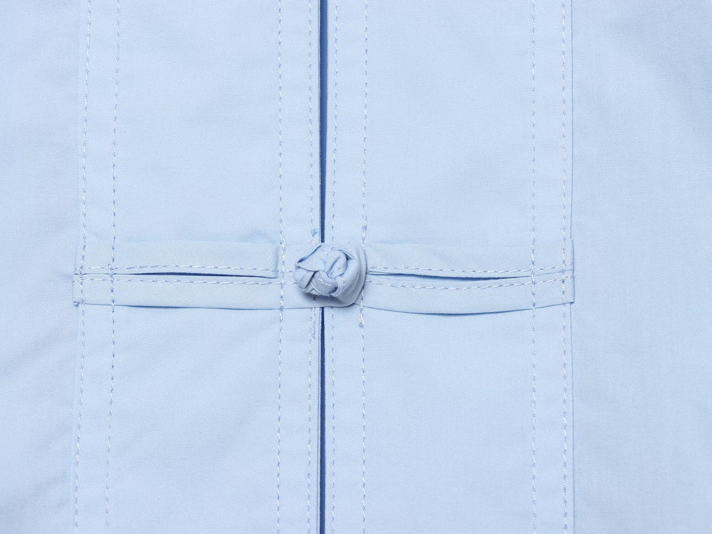 Women's rope knot decorative poplin shirt