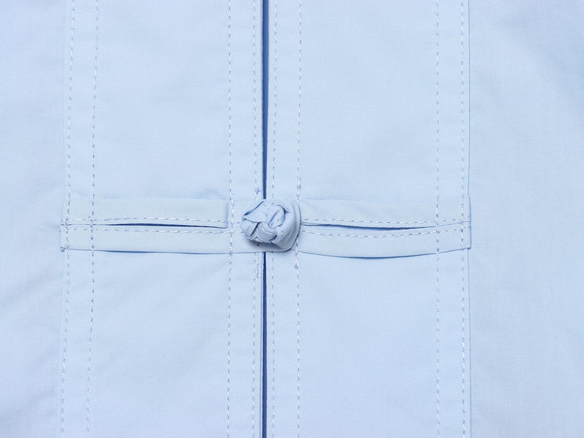 Women's rope knot decorative poplin shirt