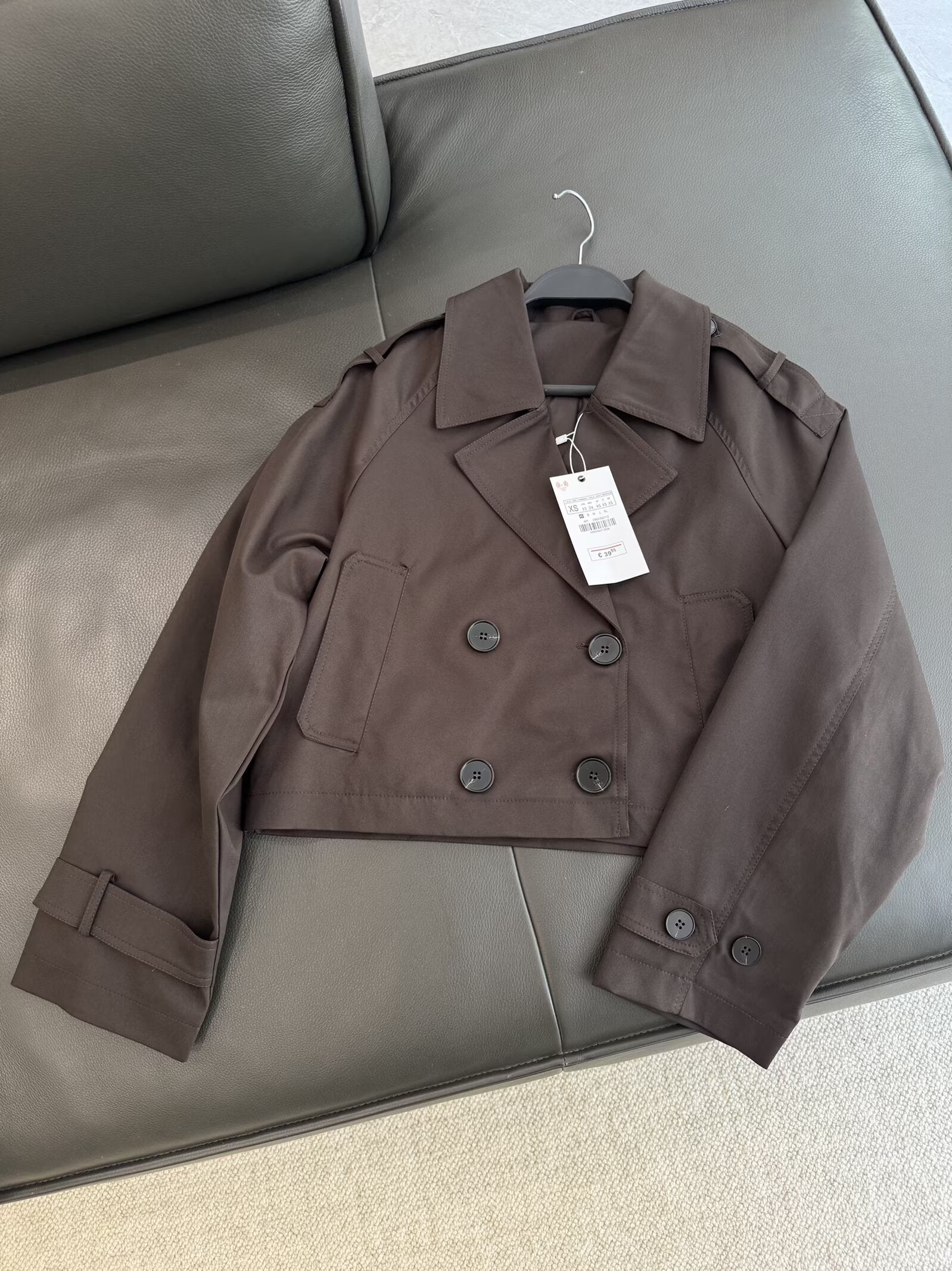 Women's autumn fashion short double breasted windbreaker Coat