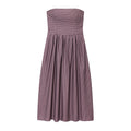 Women's new fashion pleated decorative plaid strapless MIDI dress