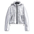 Women's metal series short thick hooded cotton Coat