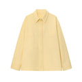 Women's new fashion pocket decoration loose button up shirt