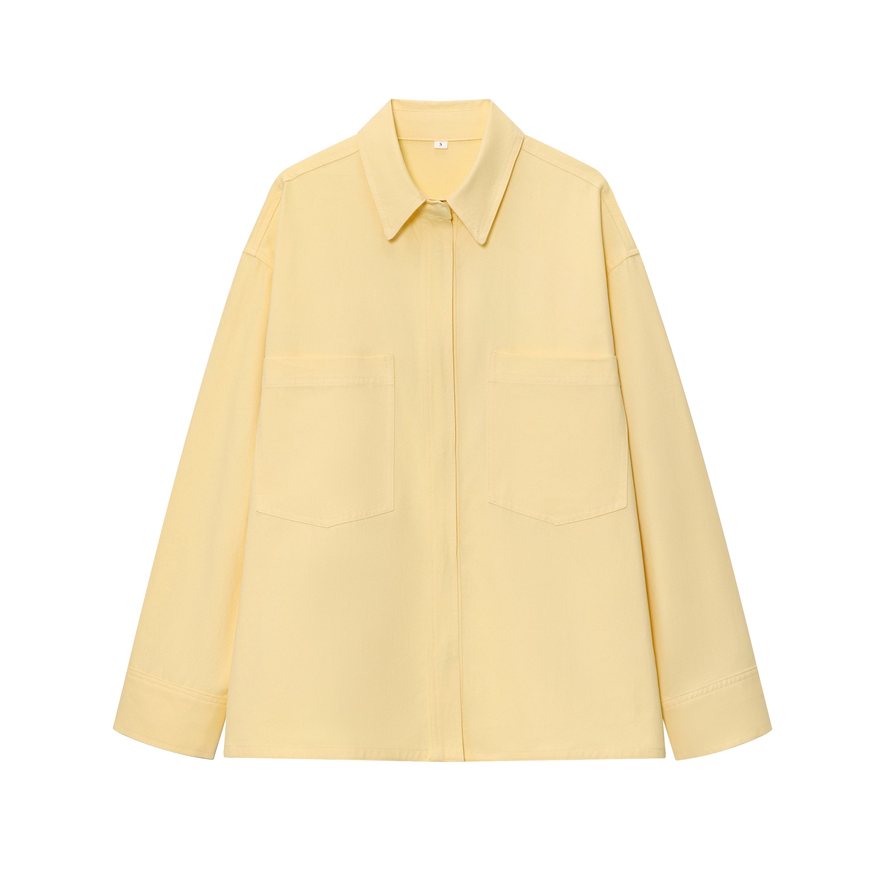 Women's new fashion pocket decoration loose button up shirt