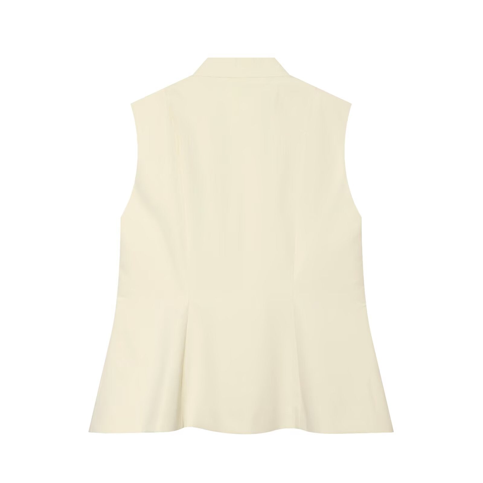 Women's new slim stand collar vest