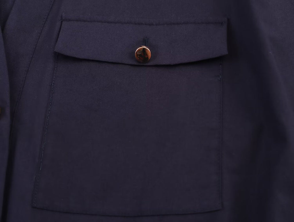 Women's New Fashion With Belt Casual Single breasted Poplin Shirt