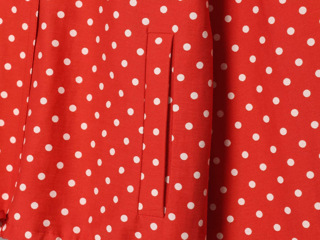 Women's casual polka dot bubble sleeve Coat