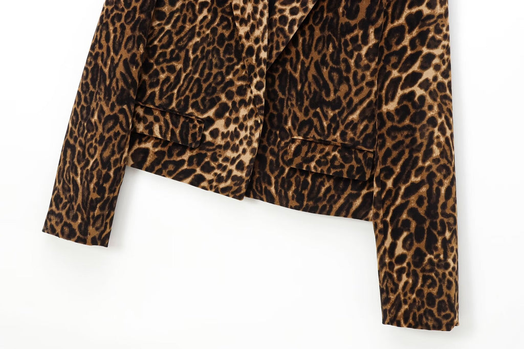 suit Women's 2 pieces printed striped Blazer Coat +Skirts