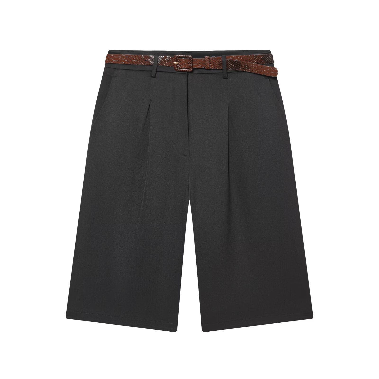 Women's With Belt casual Long style shorts