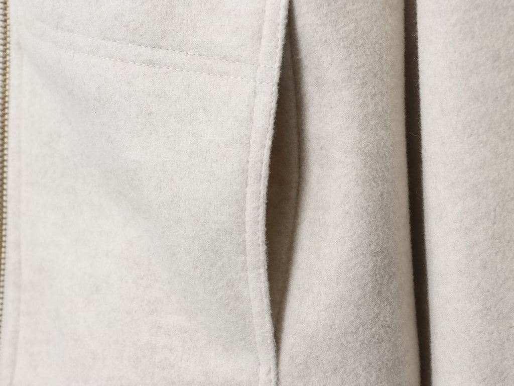 Women's new fashion long sleeved soft textured zipper jacket Coat