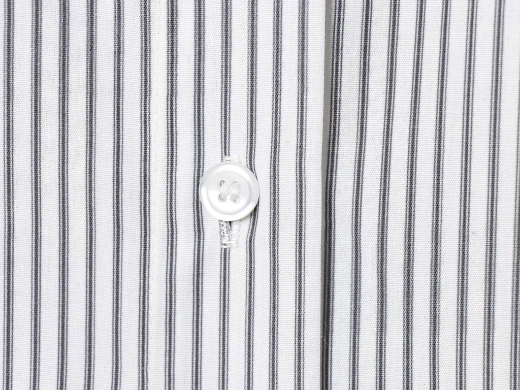Women's New Scarf Decorative Striped Poplin Shirt