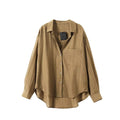 Women's new fashion striped long sleeved button up shirt