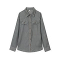 Women's new fashion casual striped poplin shirt