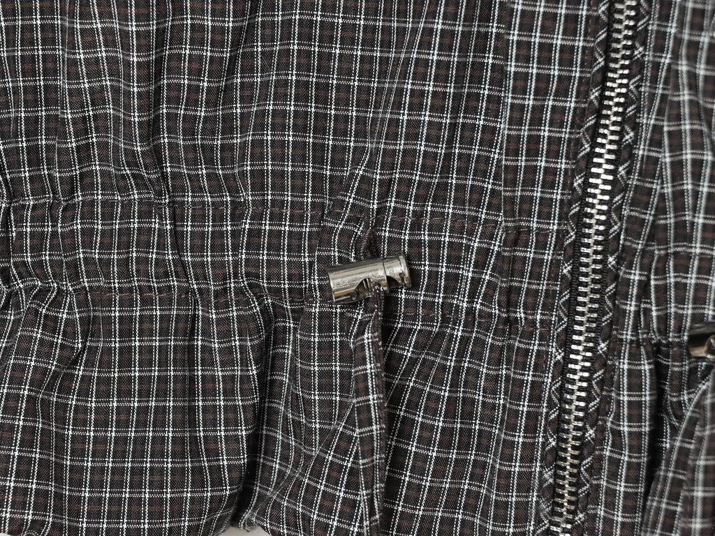 Women's plaid stand collar cotton jacket Coat